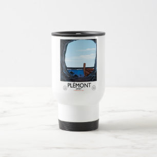 Mug De Voyage Grottes de Plémont, Jersey affiche de voyage vinta