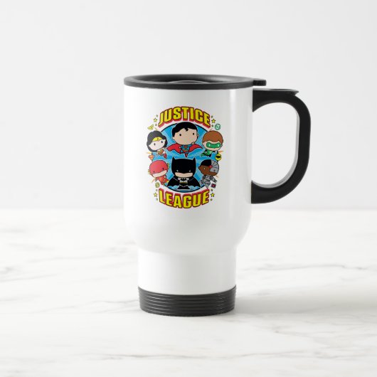 Mug De Voyage Groupe de la Ligue de la justice de Chibi (Droite)
