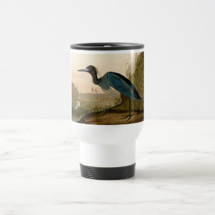 Mug De Voyage Grue bleue Héron Impression Audubon Art côtier