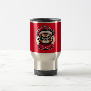 Mug De Voyage Grumpy Christmas Chat - Ambiance festive amusante 