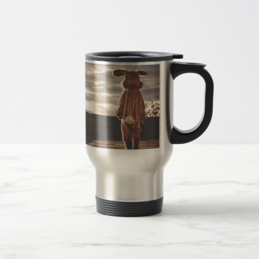 Mug De Voyage grunge de lapin (Droit)