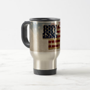 Mug De Voyage Grunge USA juillet 4 Juillet Indépendance Graphiqu