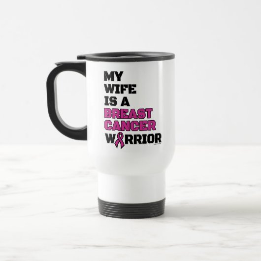 Mug De Voyage Guerrier/Bloque/Femme...Cancer du sein (Gauche)