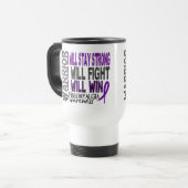 Mug De Voyage Guerrier de fibromyalgie (Devant gauche)
