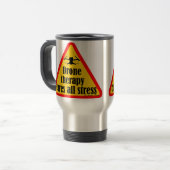 Mug De Voyage Guillemets drones amusants (Devant gauche)