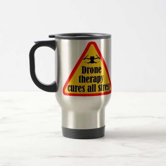 Mug De Voyage Guillemets drones amusants (Gauche)