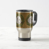 Mug De Voyage Guirlande de Bedlington Terrier (Devant droit)