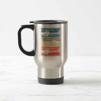 Mug De Voyage Gyrocopters - Aviation - Couleurs Vintages rétro 