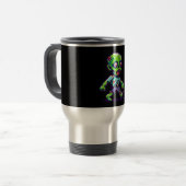 Mug De Voyage Halloween 8 bits drôle zombie (Devant gauche)