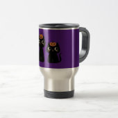 Mug De Voyage Halloween/Automne/Automne/citrouille/chat (Devant droit)
