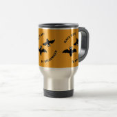 Mug De Voyage Halloween Bats Orange (Devant droit)