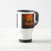 Mug De Voyage Halloween chauve-éffrayante conception de voeux (Devant droit)