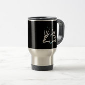 Mug De Voyage Halloween classique à la main de squelette (Devant droit)