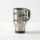 Mug De Voyage Halloween Ghosts nom personnalisé taches (Devant droit)