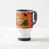 Mug De Voyage Halloween heureux, Chat noir, Chat et Citrouille (Devant droit)