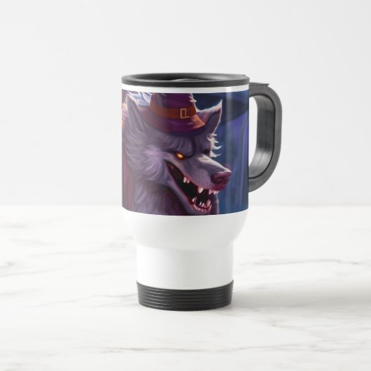 Mug De Voyage Halloween/loup-garou/automne/automne (Devant droit)