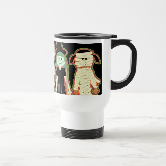 Mug De Voyage Halloween mignon Caricature Monster Amis (Droite)