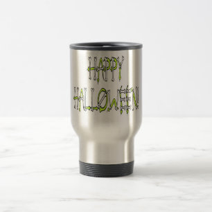 Mug De Voyage Halloween serpents et os Texte