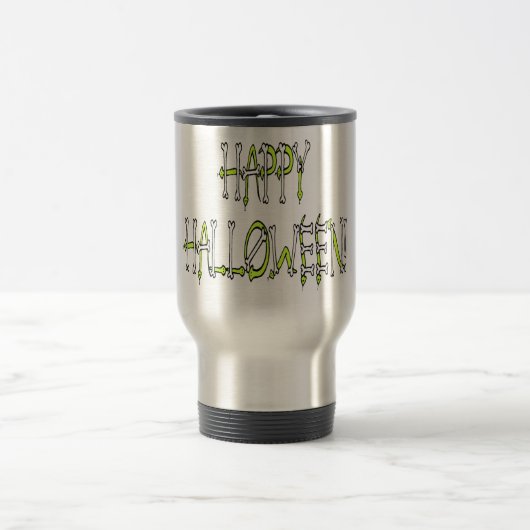 Mug De Voyage Halloween serpents et os Texte (Centre)