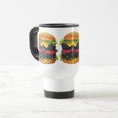 Mug De Voyage Hamburger de luxe double au fromage (Devant gauche)
