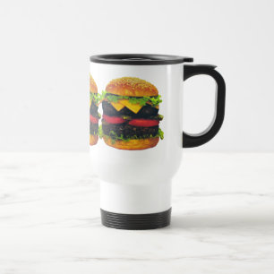 Mug De Voyage Hamburger de luxe double au fromage