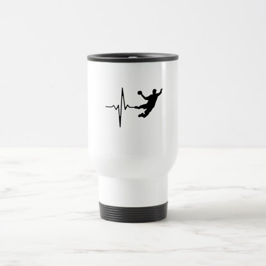 Mug De Voyage Handball - Handball Player Heartbeat (Centre)