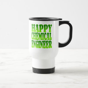 Mug De Voyage Happy Chemical Engineer en vert
