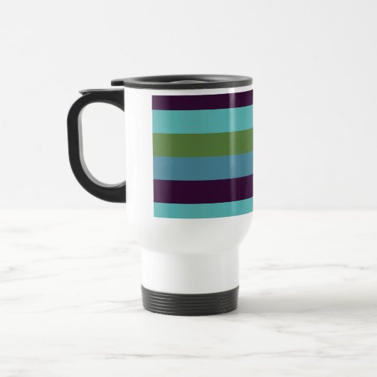 Mug De Voyage Harmonie côtière rayée (Gauche)