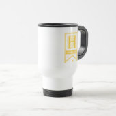 Mug De Voyage Harry Potter| Bannière Monogramme de Hufflepuff (Devant droit)