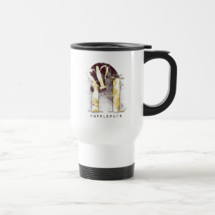 Mug De Voyage Harry Potter   HUFFLEPUFF™ Blaireau Aquarelle