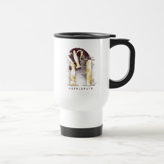 Mug De Voyage Harry Potter | HUFFLEPUFF™ Blaireau Aquarelle (Droite)
