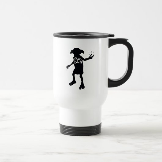 Mug De Voyage Harry Potter | "Libérez Dobby" Silhouette Typograp (Droite)