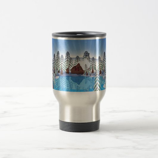 Mug De Voyage Haut de la colline - Vue sur le lac (Centre)