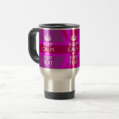 Mug De Voyage Have Your Keep Calm Text on Pink Union Jack (Devant gauche)