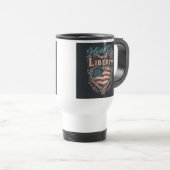 Mug De Voyage "Heart of Liberty" Travel Coffee Mug. (Devant droit)