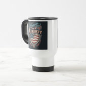 Mug De Voyage "Heart of Liberty" Travel Coffee Mug. (Devant gauche)