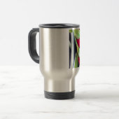 Mug De Voyage Heliconia Lobster Claw fleur d'aquarelle tropicale (Devant gauche)