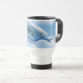 Mug De Voyage Hélicoptère de police (Devant droit)
