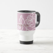 Mug De Voyage Hello Beautiant - Elégant Rose rose moderne (Devant droit)