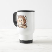 Mug de voyage Hérisson Kawaii Café Mignon (Devant gauche)