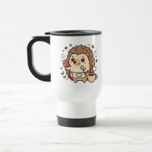 Mug de voyage Hérisson Kawaii Café Mignon