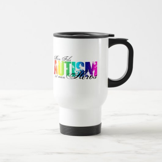 Mug De Voyage Héros de lundi Fils - autisme (Droite)