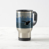 Mug De Voyage Heures de récréation de baleine ; Merci (Devant droit)