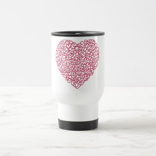 Mug De Voyage Heureuse Sainte-Valentin (Centre)