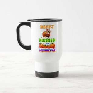 Mug De Voyage Heureux Bénis Et Reconnaissant