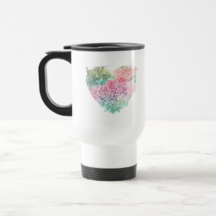 Mug De Voyage Heureux d'être moi Cœur floral