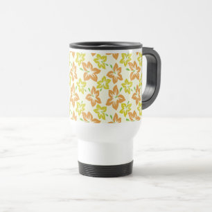 Mug De Voyage Hibiscus Jaune, Hibiscus Orange, Modèle Floral