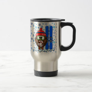 Mug De Voyage hibou de skieur