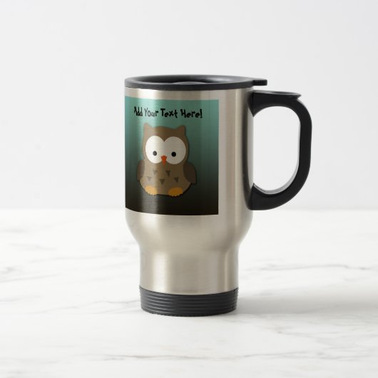 Mug De Voyage Hibou mignon de bébé personnalisé (Droit)