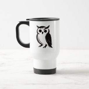 Mug De Voyage Hibou minimaliste – Illustration d'animal au pince